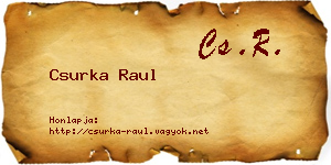 Csurka Raul névjegykártya